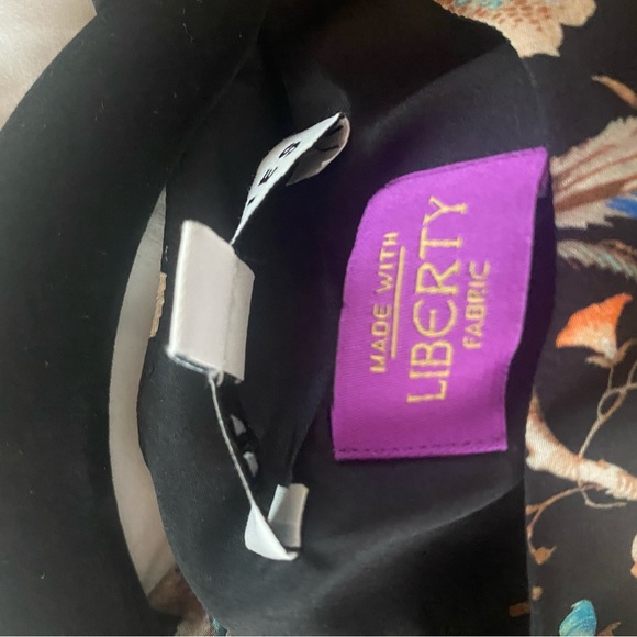 Stunning Les Reveries Silk Floral Midi Dress in Liberty Print Size 0 - Picture 8 of 10